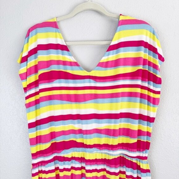 Torrid striped supersoft mini dolman sleeve dress waist tie coverup 2 2XL - Picture 8 of 11